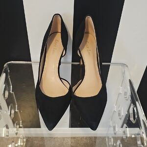 Essex Lane Black Suede Heels